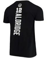 Men's Lamarcus Aldridge Black San Antonio Spurs Team Playmaker Name and Number T-shirt