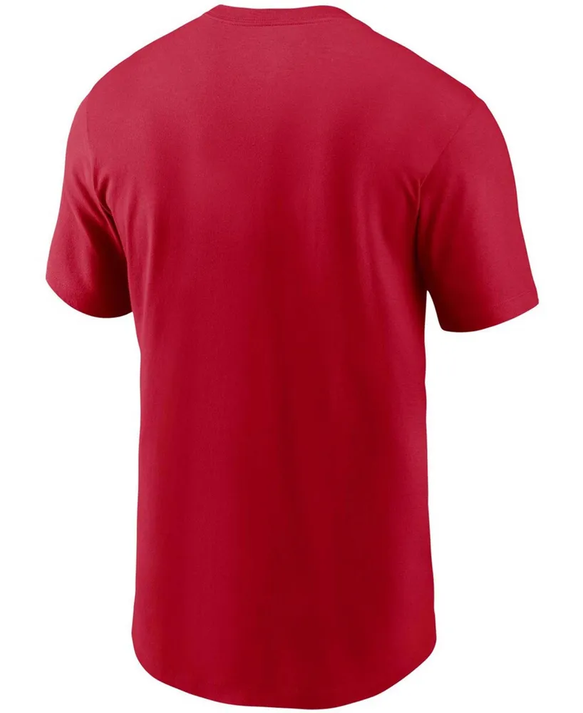 Men's Red New England Patriots Team Wordmark T-shirt