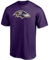 Men's Lamar Jackson Purple Baltimore Ravens Player Icon Name and Number T-shirt