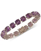 Blue Topaz Cushion Tennis Bracelet (47 ct. t.w.) Sterling Silver (Also Amethyst & Citrine)