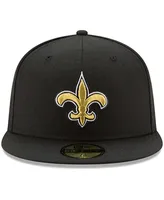 New Era Men's Black Orleans Saints Omaha 59FIFTY Fitted Hat