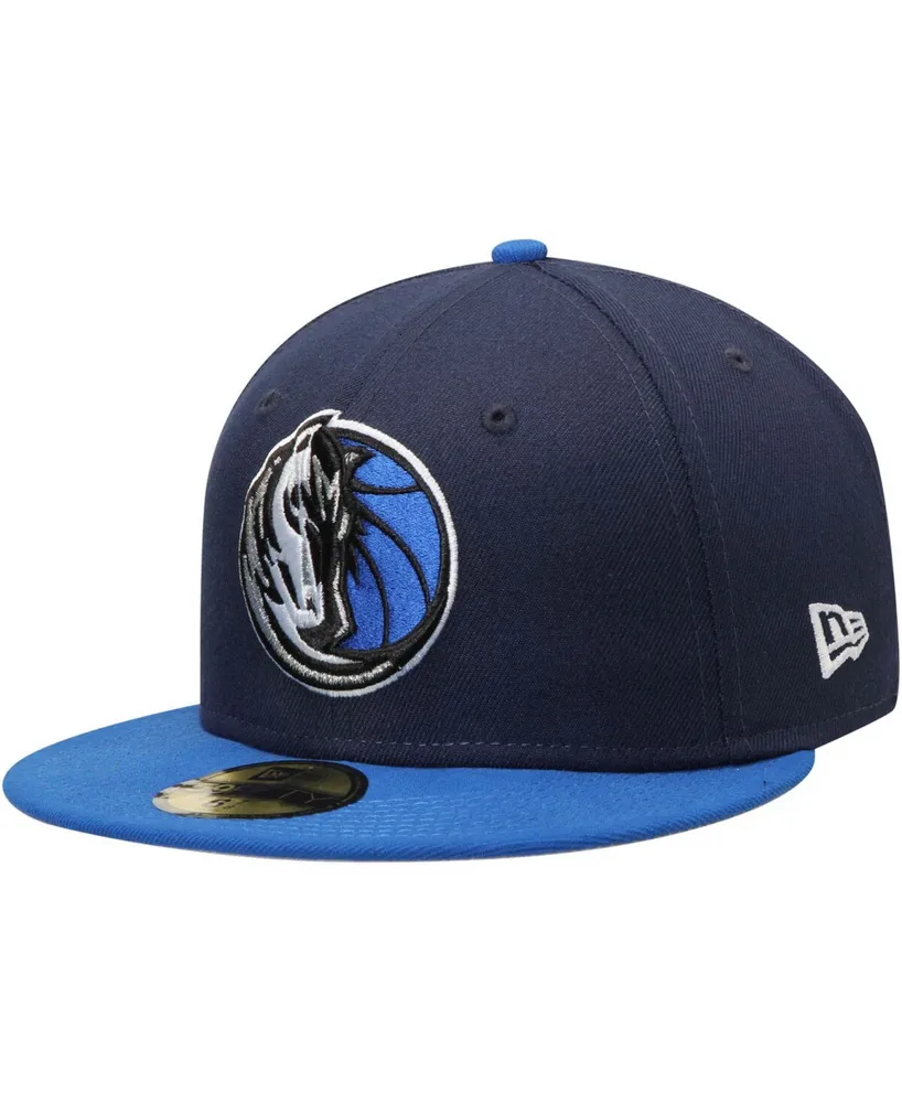 Men's New Era White/Navy Dallas Mavericks Splatter 9FIFTY Snapback Hat