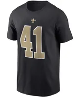 Men's Alvin Kamara Black New Orleans Saints Name and Number T-shirt