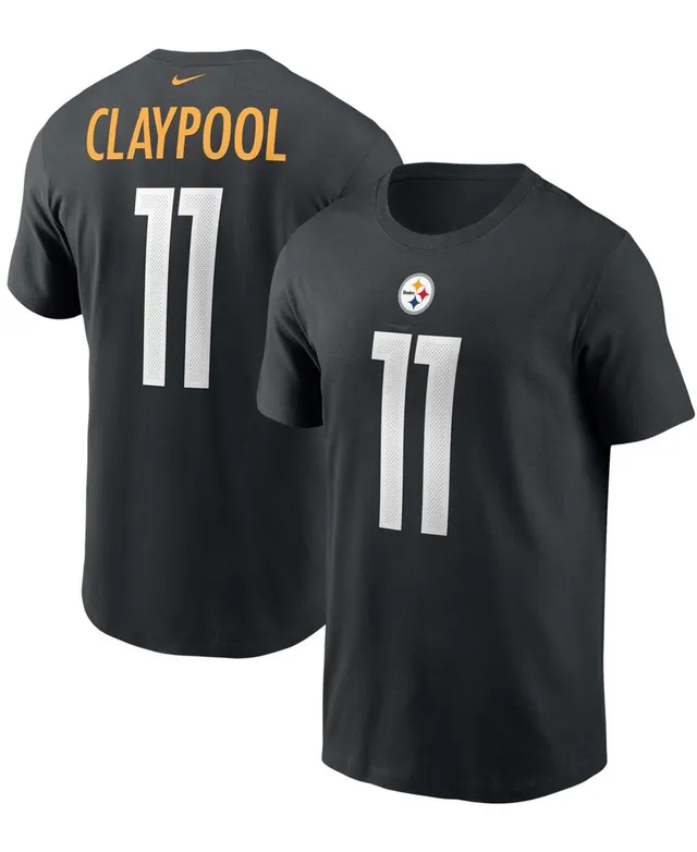 Women's Fanatics Branded Chase Claypool Cream/Black Pittsburgh Steelers  Player Raglan Name & Number 3/4