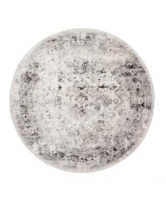 nuLoom Druzy CFDR05A 5' x 5' Round Area Rug - Silver
