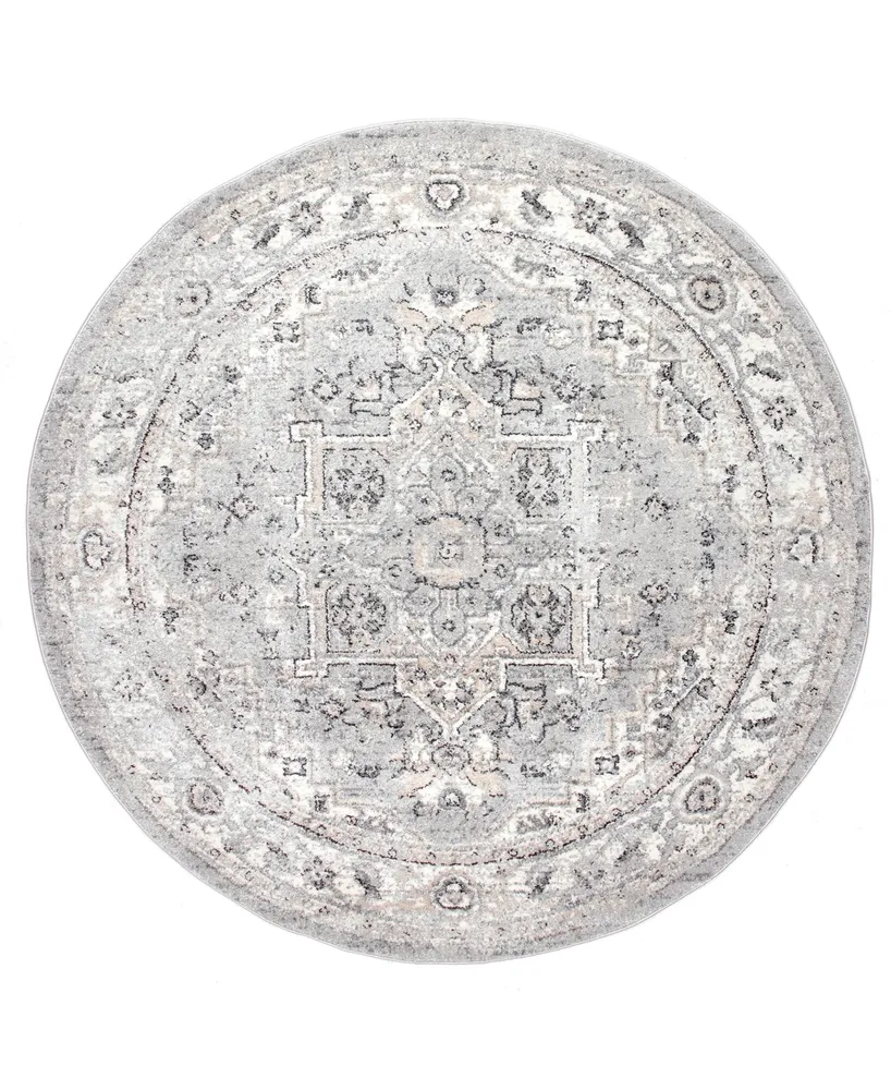 nuLoom Sundry ACSD05A 6' x 6' Round Area Rug - Silver