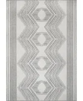 nuLoom Cabana GBCB01B 4' x 6' Outdoor Area Rug - Silver