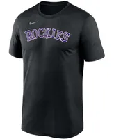 Men's Black Colorado Rockies Wordmark Legend T-shirt