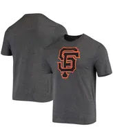 Men's Charcoal San Francisco Giants Weathered Official Logo Tri-Blend T-shirt