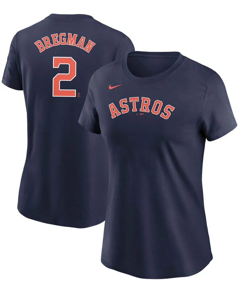 Women's Alex Bregman Navy Houston Astros Name Number T-shirt