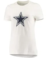 Women's White Dallas Cowboys Logo Essential T-shirt
