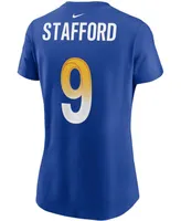 Women's Matthew Stafford Royal Los Angeles Rams Name Number T-shirt