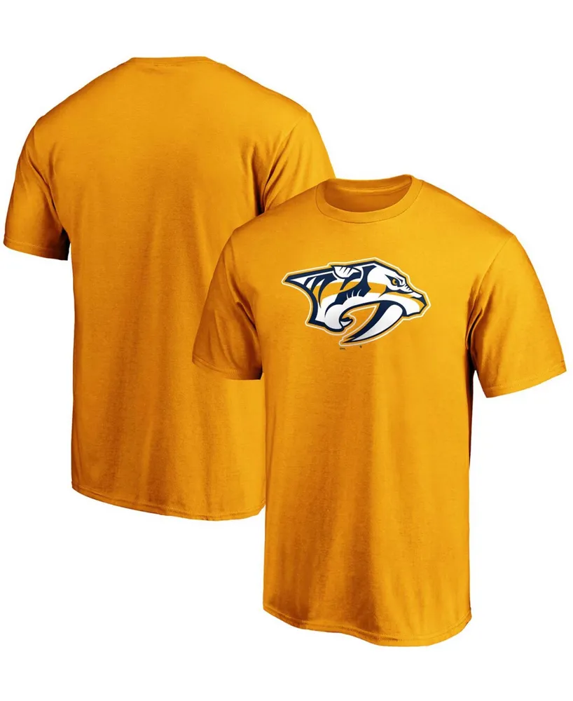 Men's Gold Nashville Predators Team Primary Logo T-shirt