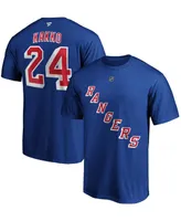 Men's Kaapo Kakko Blue New York Rangers Player Authentic Stack Name and Number T-shirt