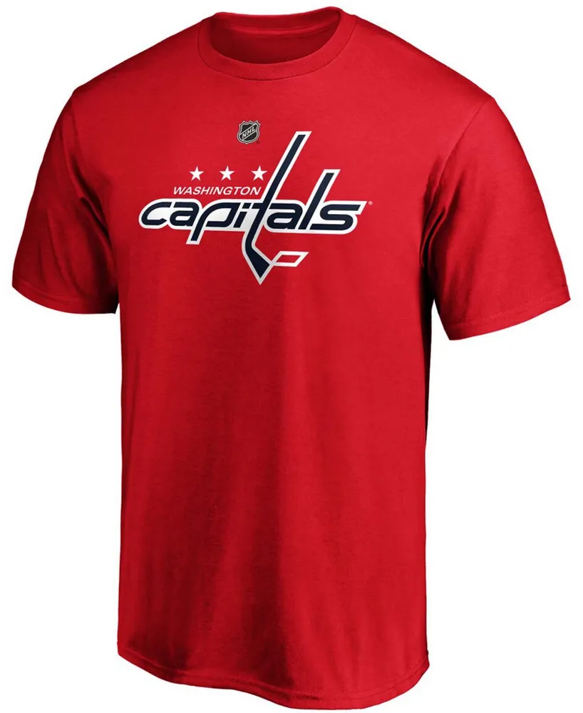 Men's Tj Oshie Red Washington Capitals Team Authentic Stack Name and Number T-shirt
