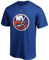 Men's Mathew Barzal Royal New York Islanders Team Authentic Stack Name and Number T-shirt