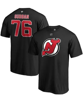 Men's P.k. Subban New Jersey Devils Authentic Stack Name and Number T-shirt