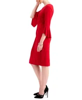 Connected Petite Side-Tab Sheath Dress