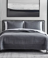 Vera Wang Herringbone Stitch 3 Piece Quilt Set