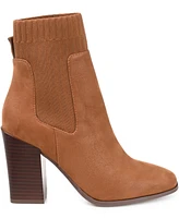 Journee Collection Women's Adalia Knit Block Heel Booties