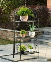 Glitzhome Rectangular 3-Tiered Shelf Plant Stand