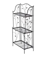 Glitzhome Rectangular 3-Tiered Shelf Plant Stand