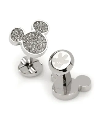 Disney Men's Pave Crystal Cufflinks - Silver