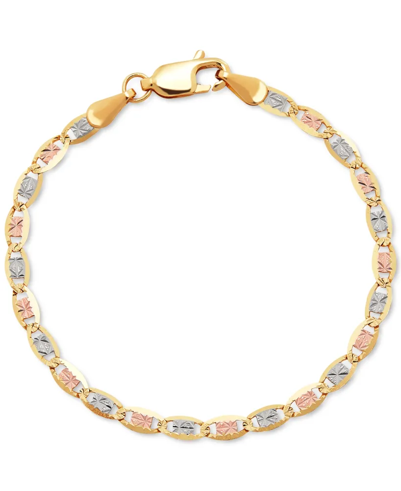 Children's Valentino Star Links Bracelet in 14k Gold - Tri