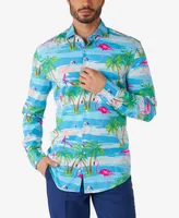 OppoSuits Men's Flaminguy Tropical Flamingo Dress Shirt