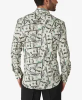 Men's Slim Fit Opposuits Cashanova Money Print Dress Shirt