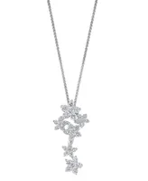 Lali Jewels Diamond Floral Pendant Necklace (3/8 ct. t.w.) in 14K White Gold