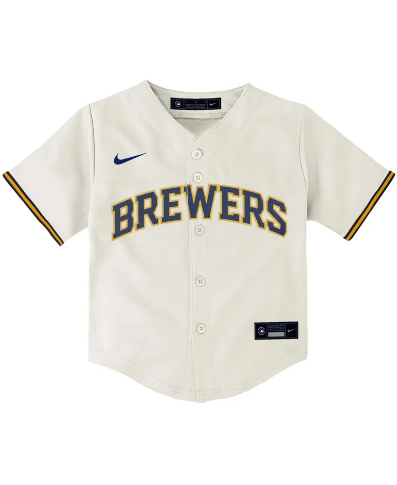 Toddler Boys Christian Yelich Cream Milwaukee Brewers Home Replica Player Jersey