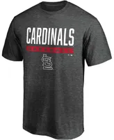 Men's Big and Tall Charcoal St. Louis Cardinals Win Stripe T-shirt