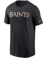 Men's Black New Orleans Saints Team Wordmark T-shirt