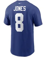 Men's Nike Daniel Jones Royal New York Giants Name and Number T-shirt