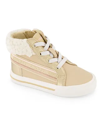 Dkny Toddler Girls Hannah Elastic Sneakers - Gold
