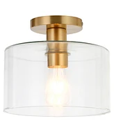 Henri Semi Flush Mount Ceiling Light with Shade