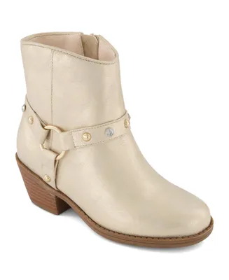 Jessica Simpson Big Girls Low Harness Boots - Gold