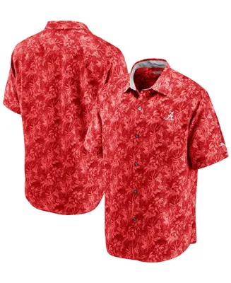 Men's Crimson Alabama Crimson Tide Sport Jungle Shade Camp Button-Up Shirt