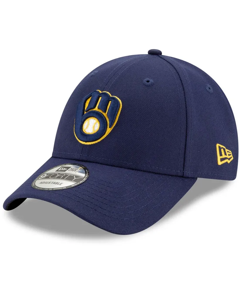 Men's Navy Milwaukee Brewers Game The League 9FORTY Adjustable Hat