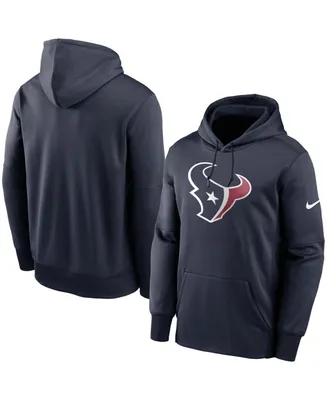Men's Big and Tall Navy Houston Texans Fan Gear Primary Logo Therma Performance Pullover Hoodie