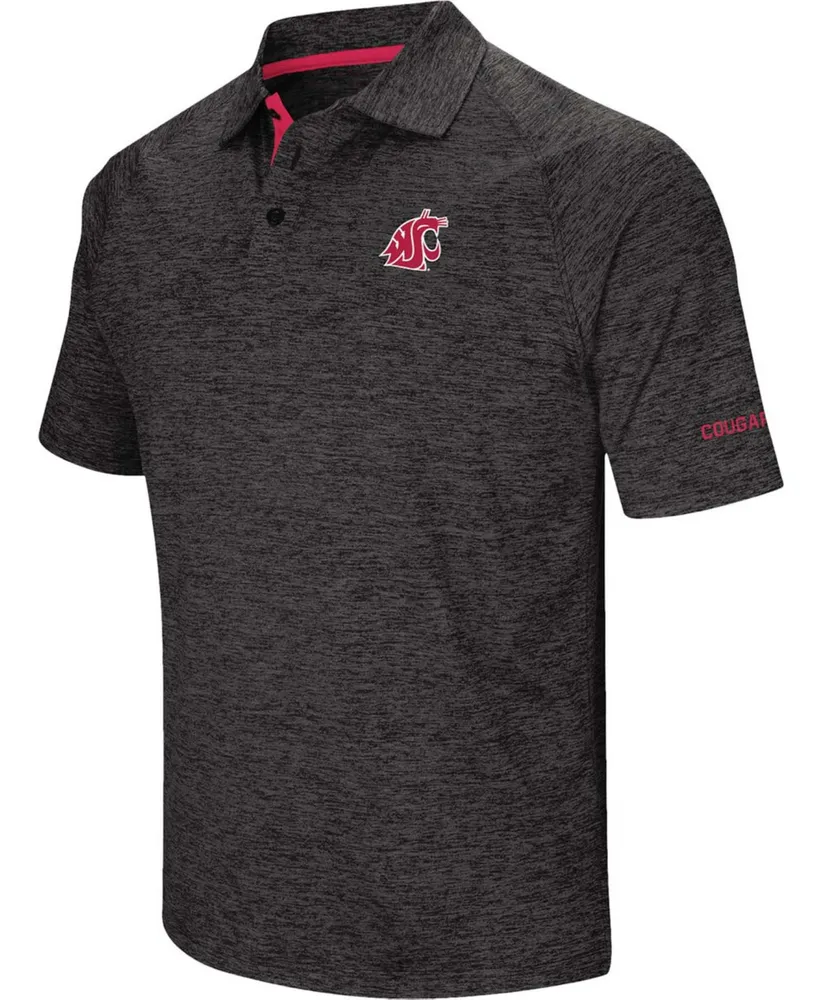 Men's Black Washington State Cougars Down Swing Polo