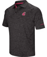 Men's Black Washington State Cougars Down Swing Polo