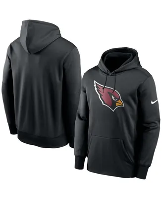 Men's Big and Tall Black Arizona Cardinals Fan Gear Primary Logo Therma Performance Pullover Hoodie