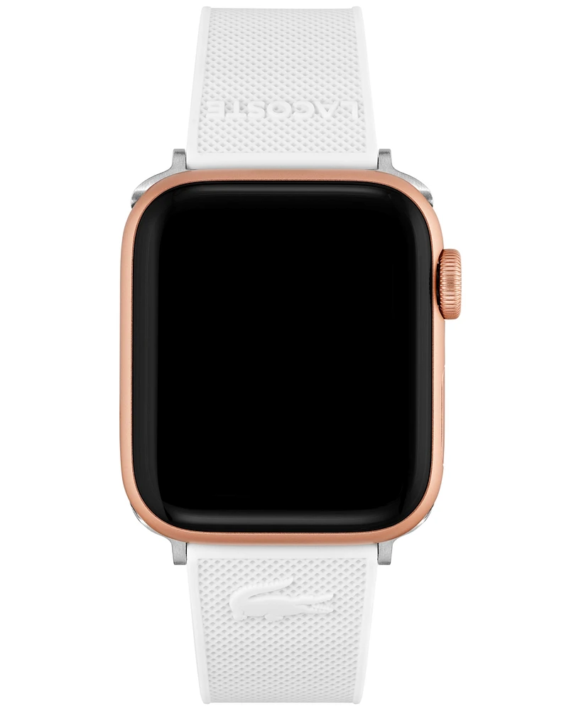 Lacoste Petit Pique White Silicone Strap for Apple Watch 38mm/40mm