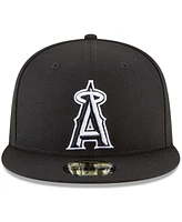 Men's Black Los Angeles Angels 59FIFTY Fitted Hat