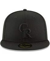 Men's Black Colorado Rockies Primary Logo Basic 59FIFTY Fitted Hat