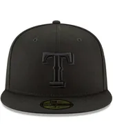 Men's Black Texas Rangers Primary Logo Basic 59FIFTY Fitted Hat