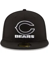 Men's Black Chicago Bears B-Dub 59FIFTY Fitted Hat