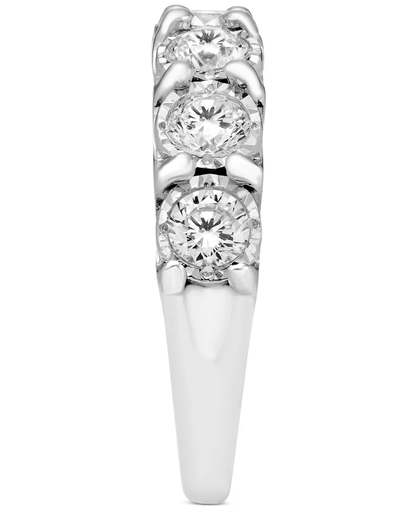 Diamond Seven Stone Band (1 ct. t.w.) in 14k White Gold